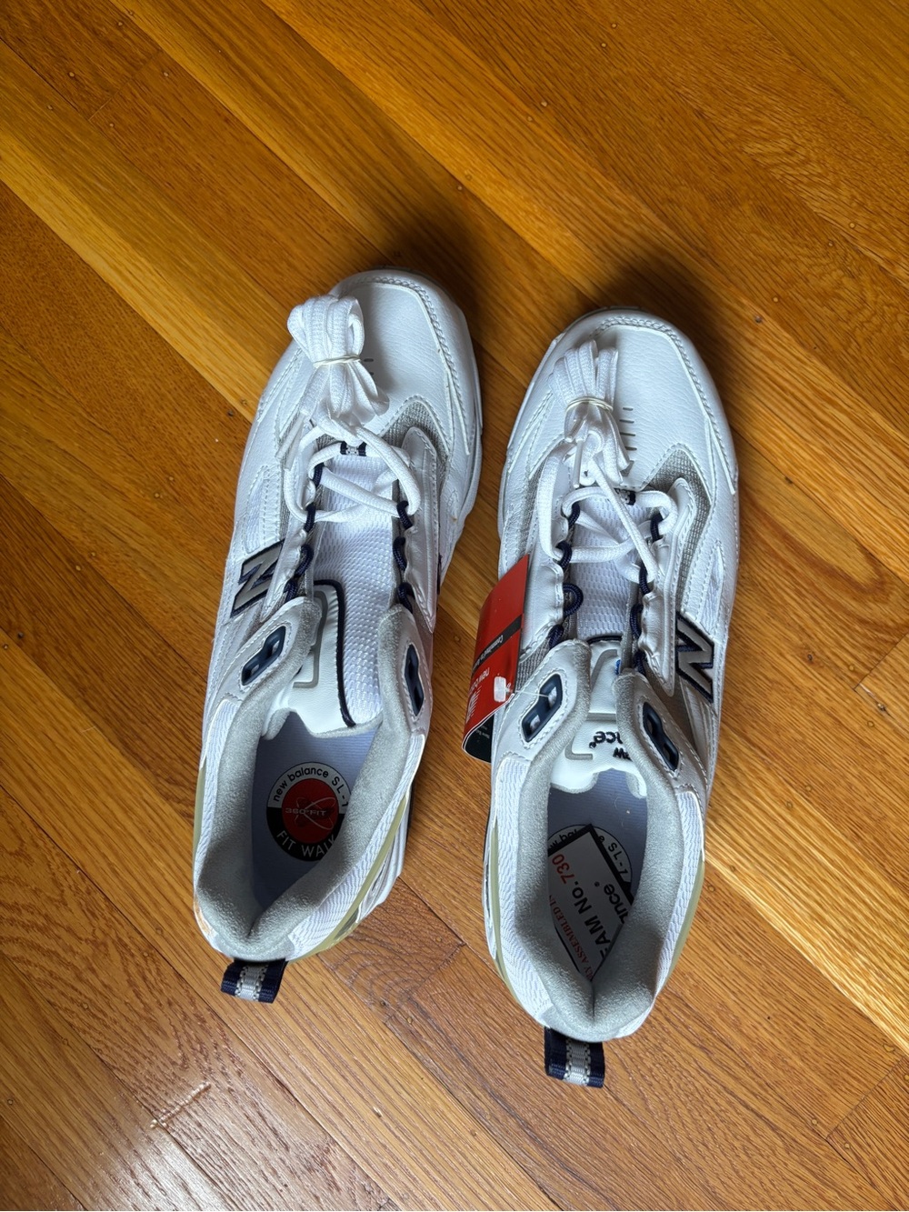 New Balance White Men's Sneakers with Black Accents NEVER WORN